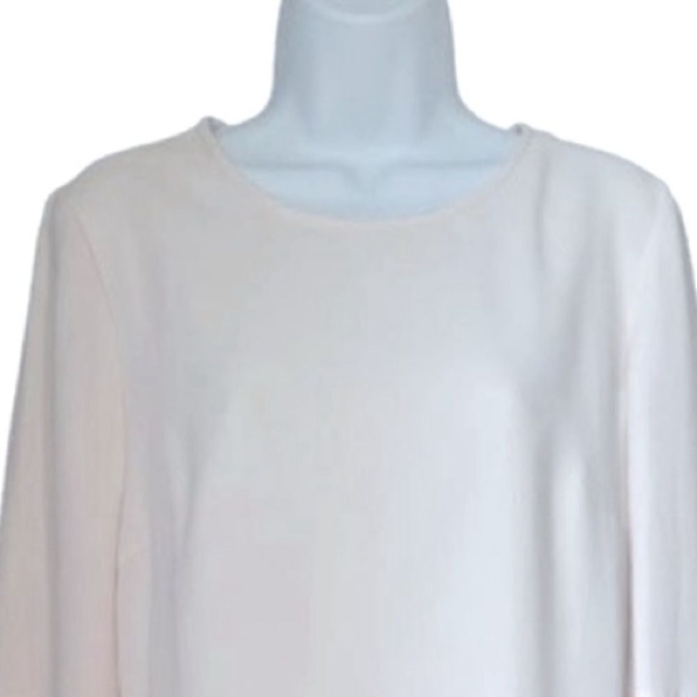 Club Monaco Larchye Ivory Flare Sleeve Shift  lined Sake Dress sz 6 - Picture 7 of 8